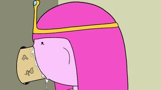 Princess Bubblegum stumbles upon a glory hole and relishes in sucking male member - Adventure Time adult adaptation