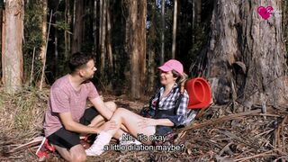 Pov Anal Tourist suffers a broken leg in the woods