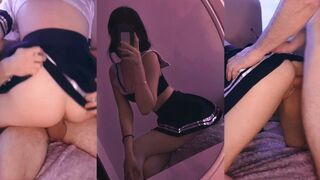 Fucked a 18 y/o TikTok E-girl wearing anime skirt | Shorties