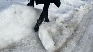 Young Woman Attempts Ice Skating in Ballet Slippers, Enduring Painful Toes